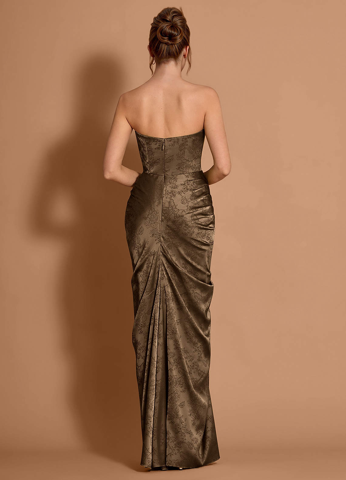 Elaine Coffee Brown Maxi Dress  Dress - WSBYTLP