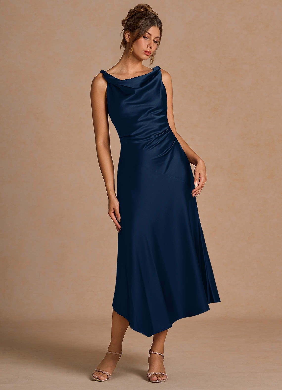 Nerine Navy Midi Dress  Dress - WSBYTLP