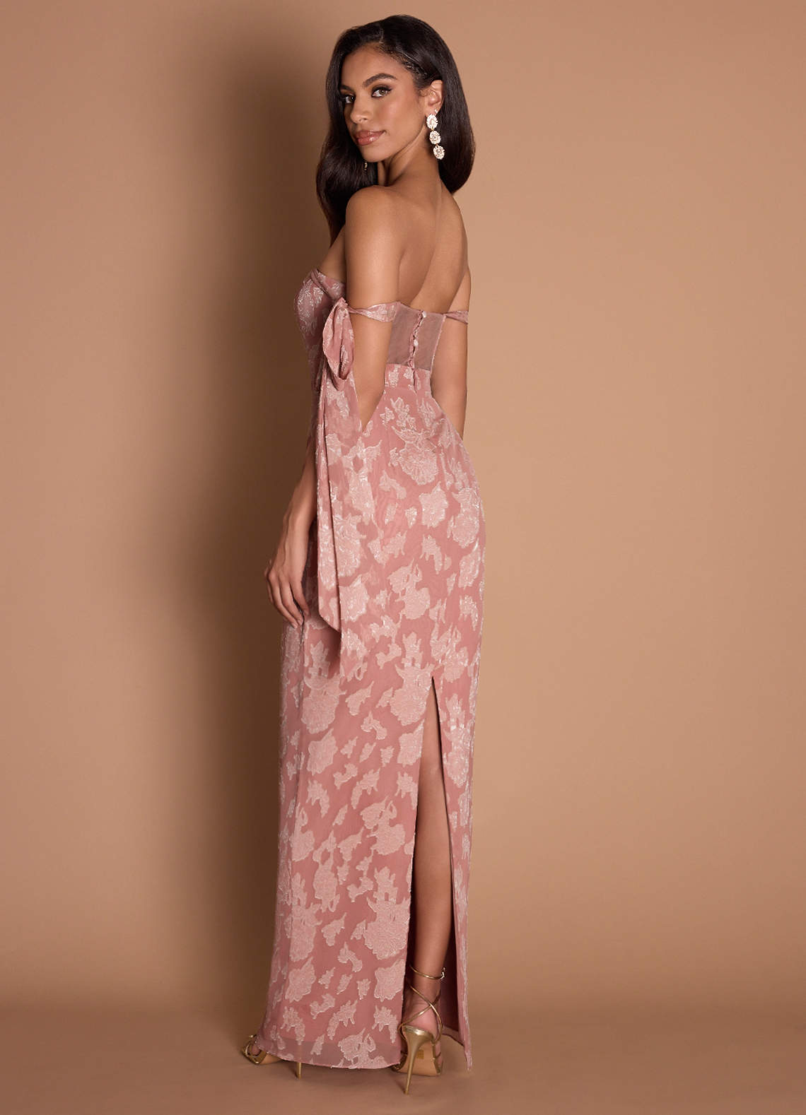 Hanna Peach Blush Maxi Dress  Dress - WSBYTLP