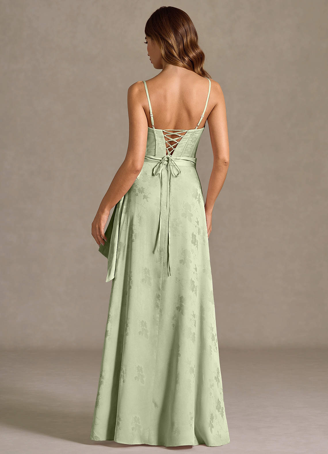 Nebula Light Green Maxi Dress  Dress - WSBYTLP