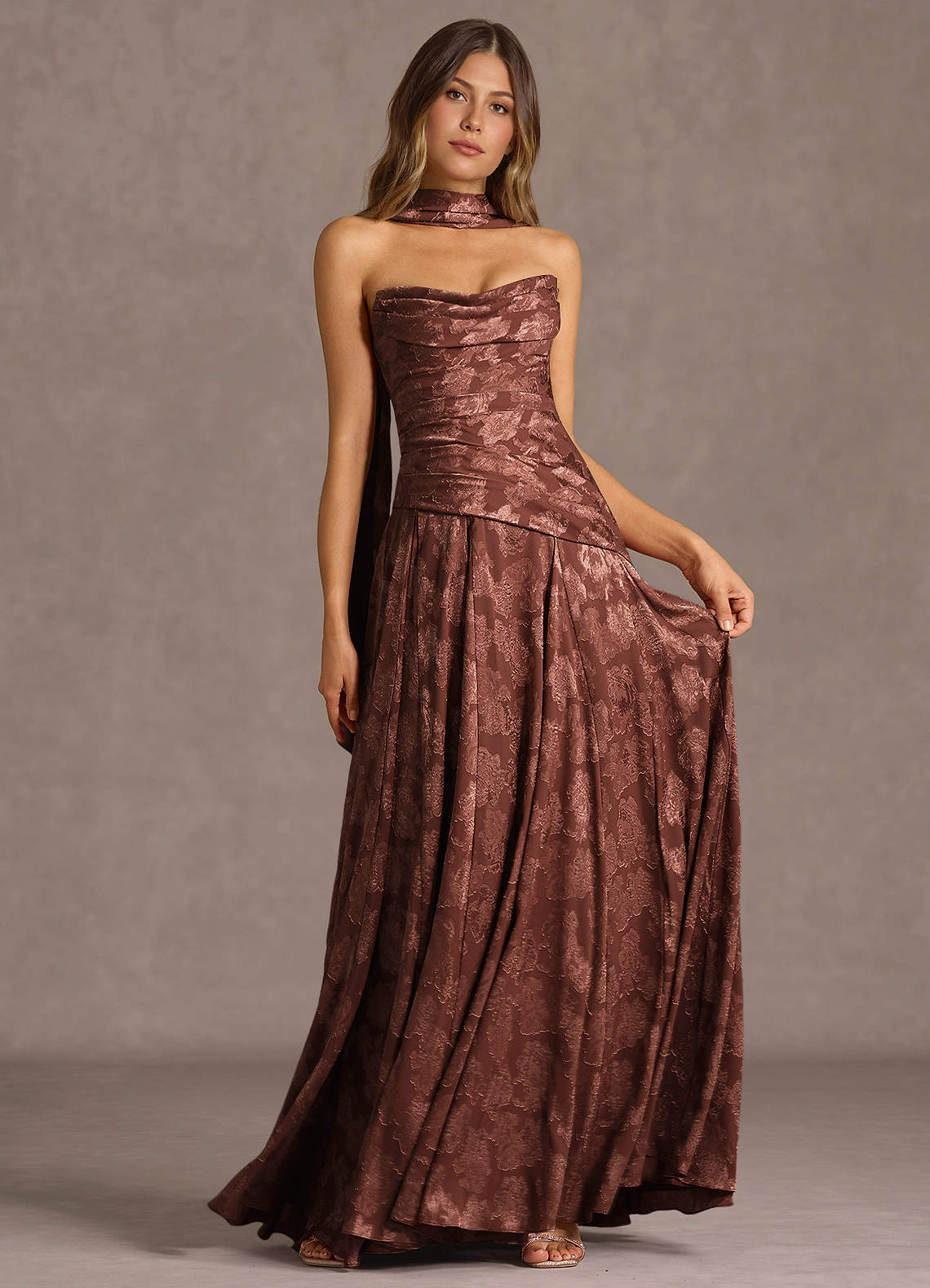 Gabriela Mocha Coco Maxi Dress  Dress - WSBYTLP