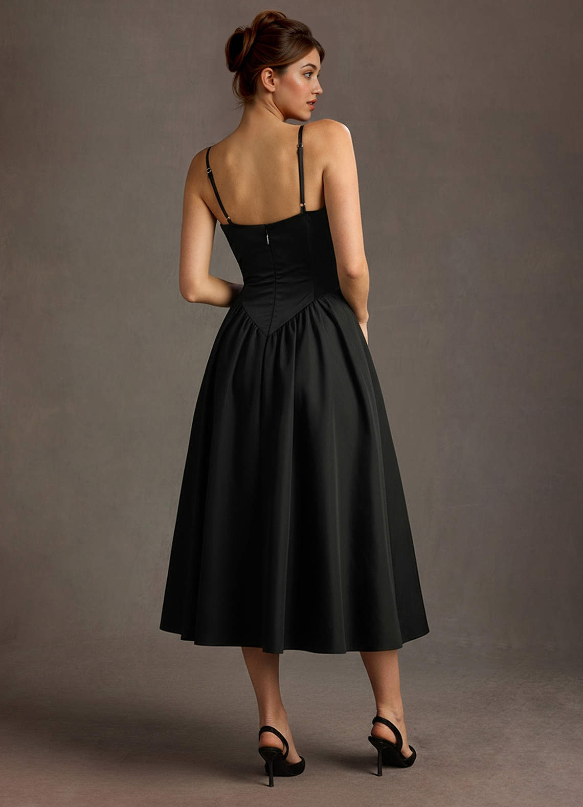 Ravena Black Midi Dress  Dress - WSBYTLP