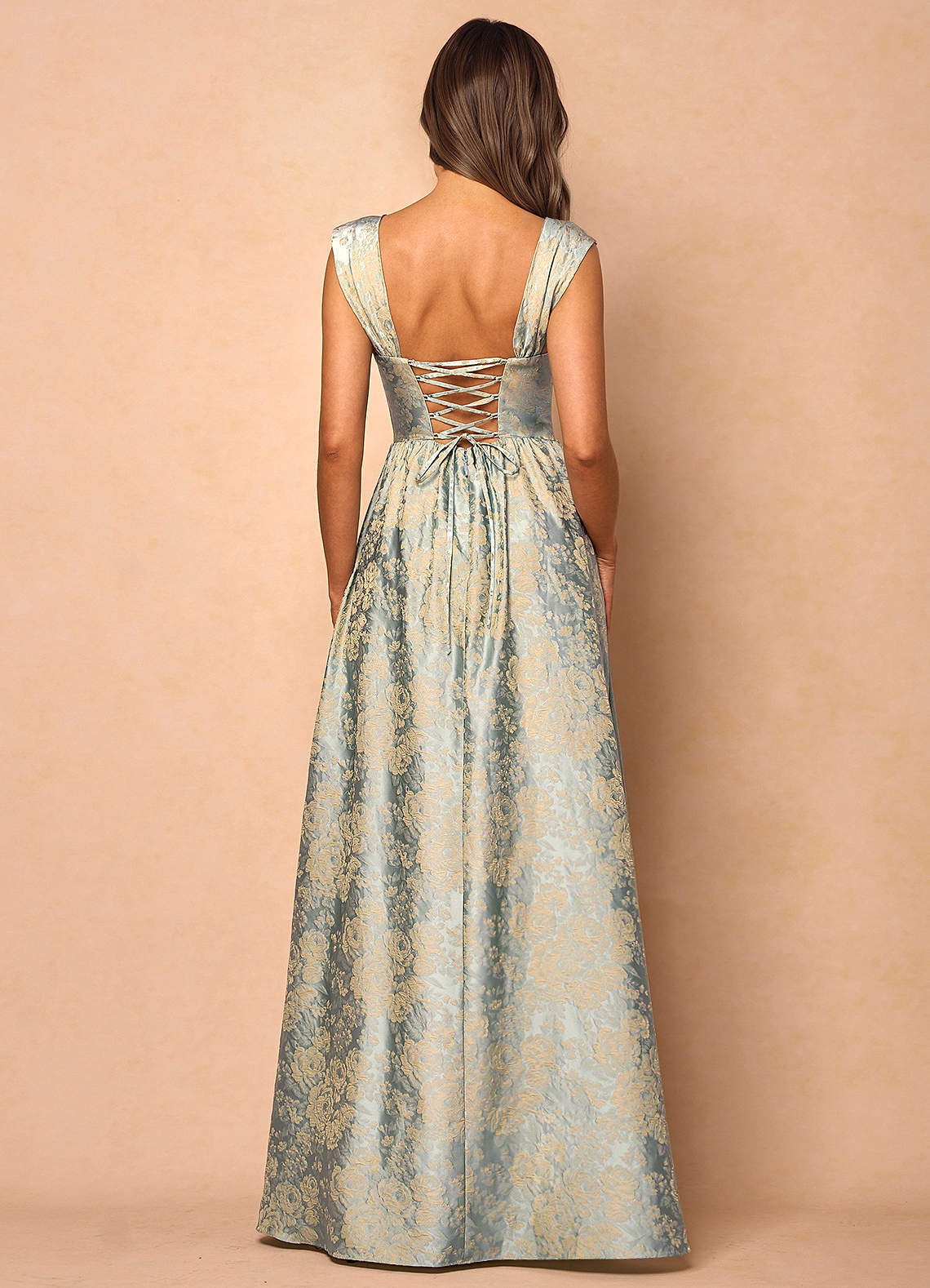 Runa Vintage Blue Maxi Dress  Dress - WSBYTLP