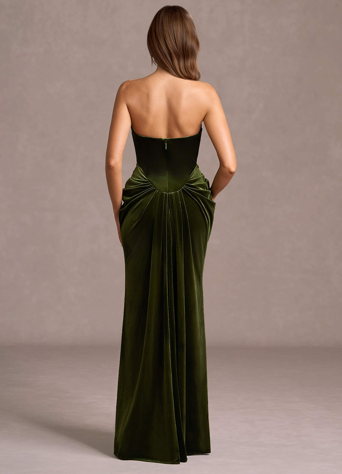 Sylvie Olive Maxi Gown  Dress - WSBYTLP