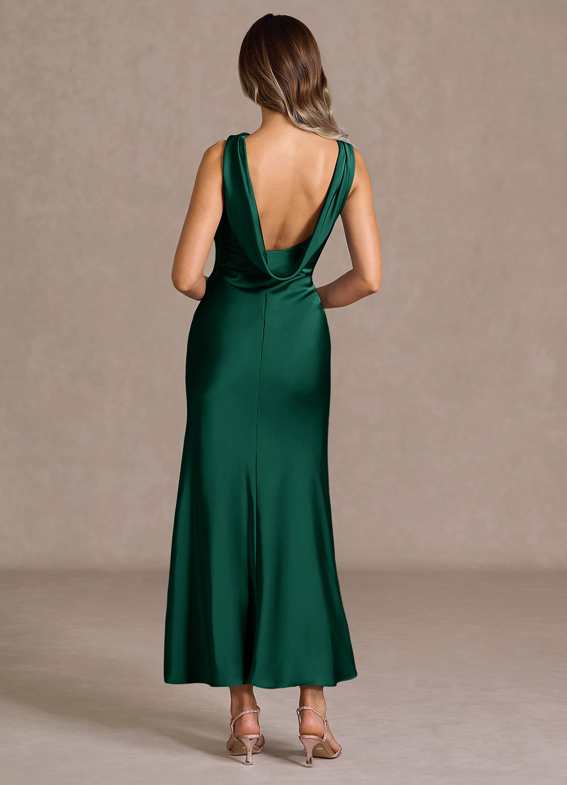 Cyanee Hunter Green Maxi Dress  Dress - WSBYTLP