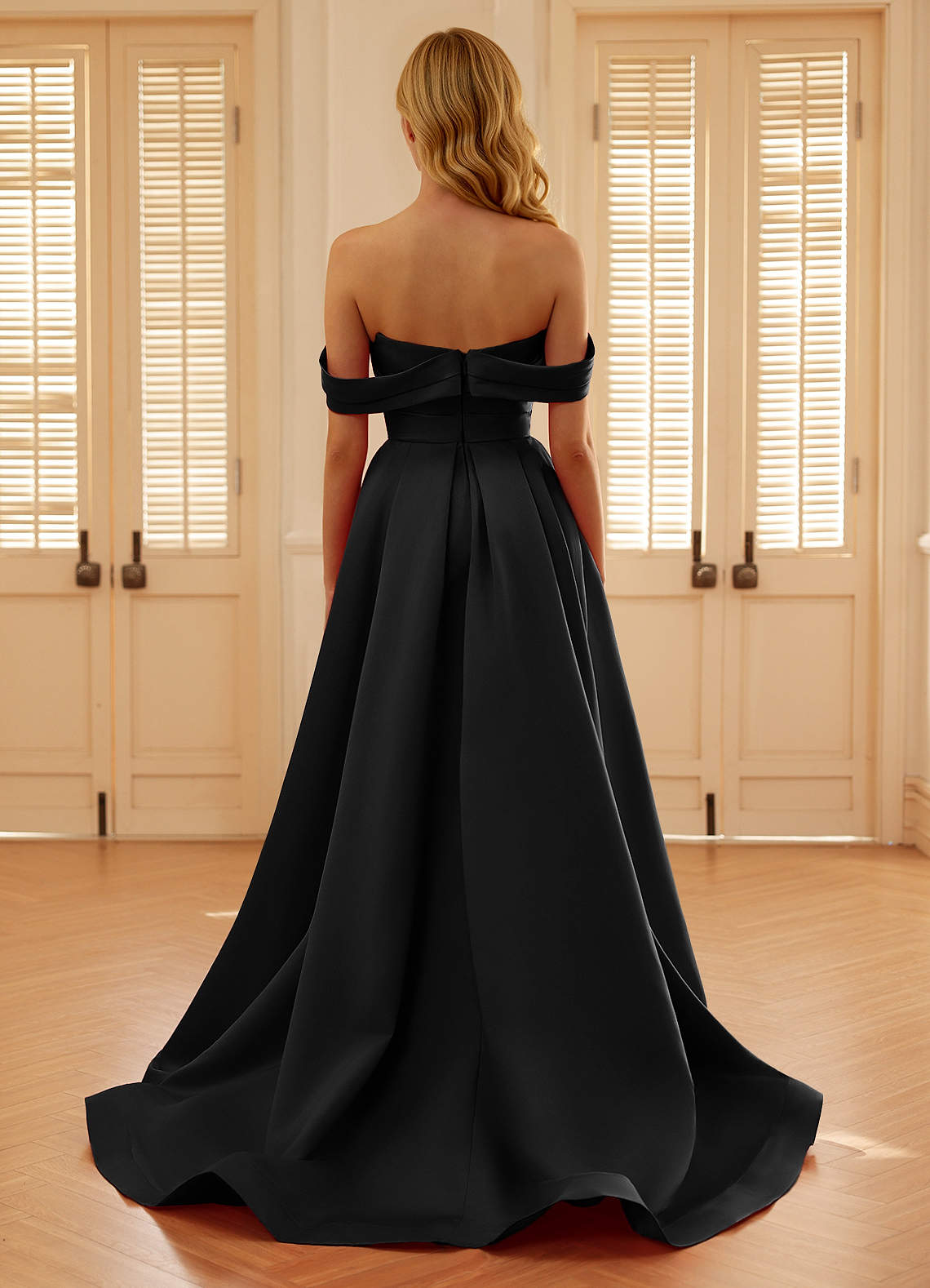 Seraphinaie Black A-Line Prom Dress  Dress - WSBYTLP