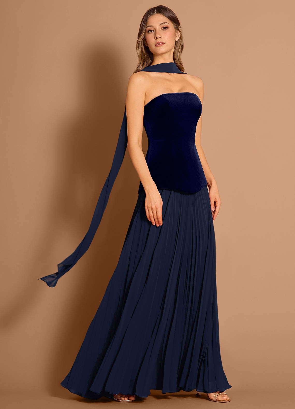 Hespera Navy Maxi Dress  Dress - WSBYTLP