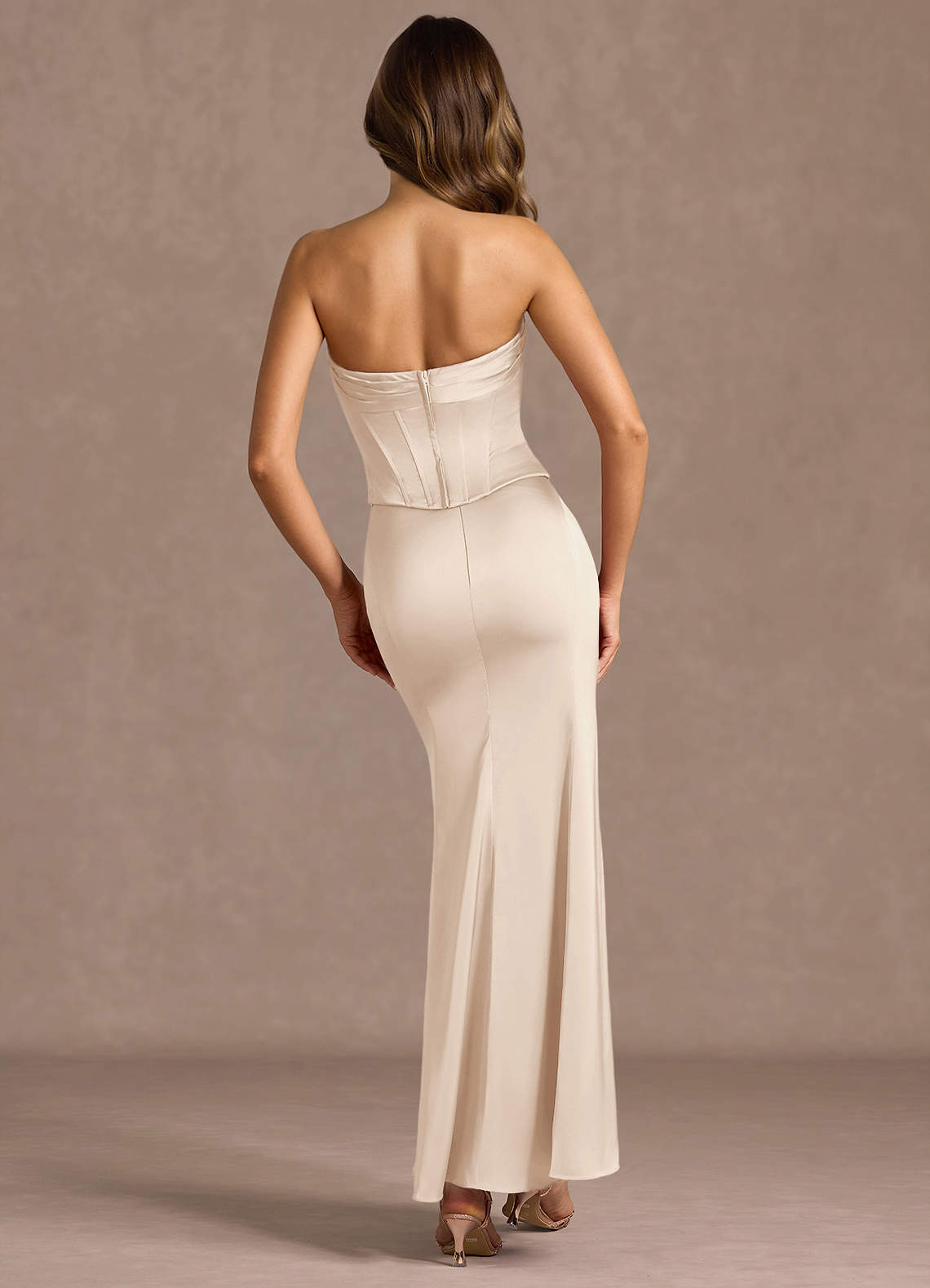 Ayana Cream Corset Two-Piece Sets  Dress - WSBYTLP