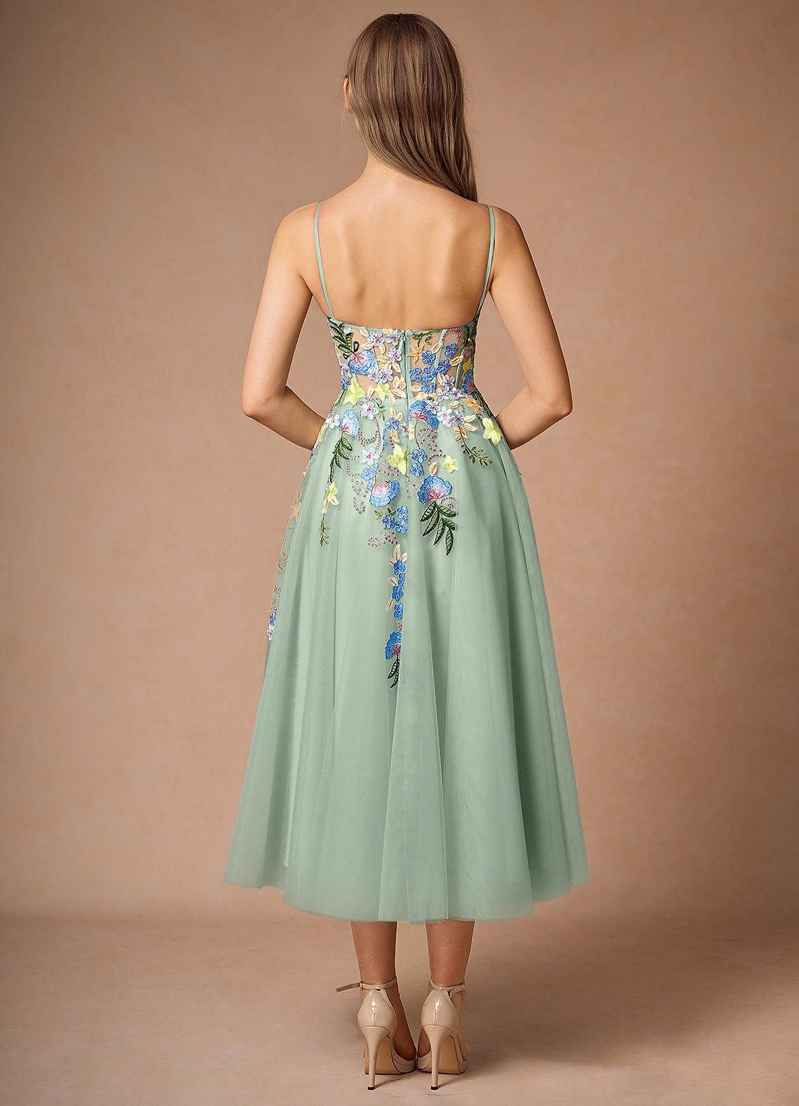 Iverine Pistachio Multi Midi Dress  Dress - WSBYTLP