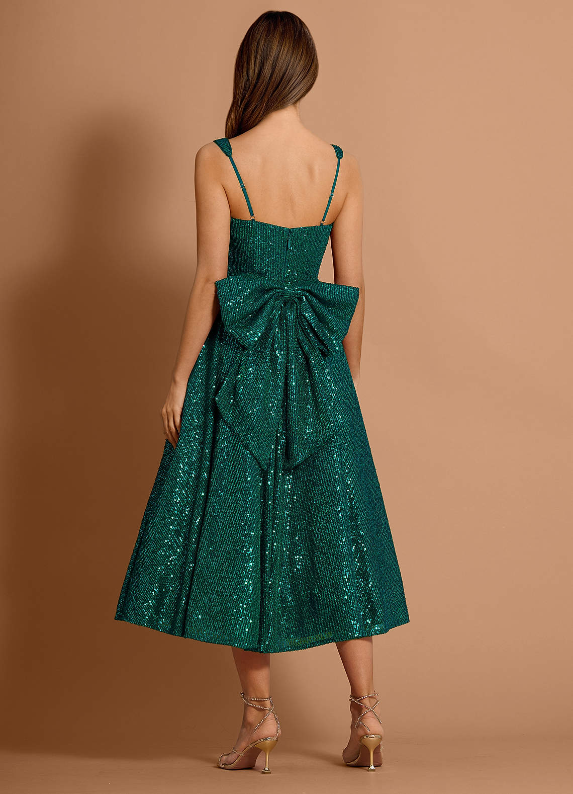 Romina Hunter Green Midi Dress  Dress - WSBYTLP