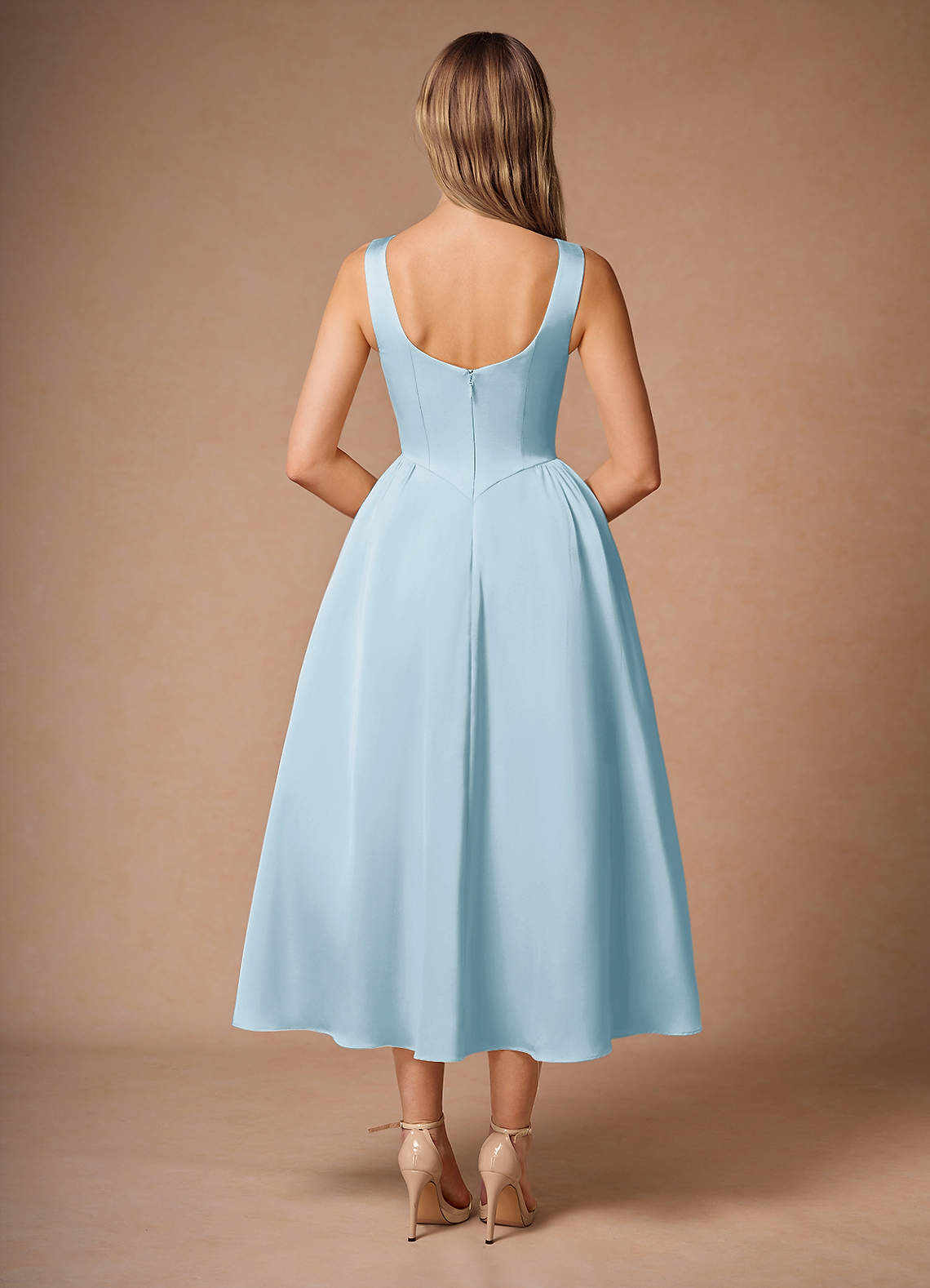 Casey Sky Blue Midi Dress  Dress - WSBYTLP