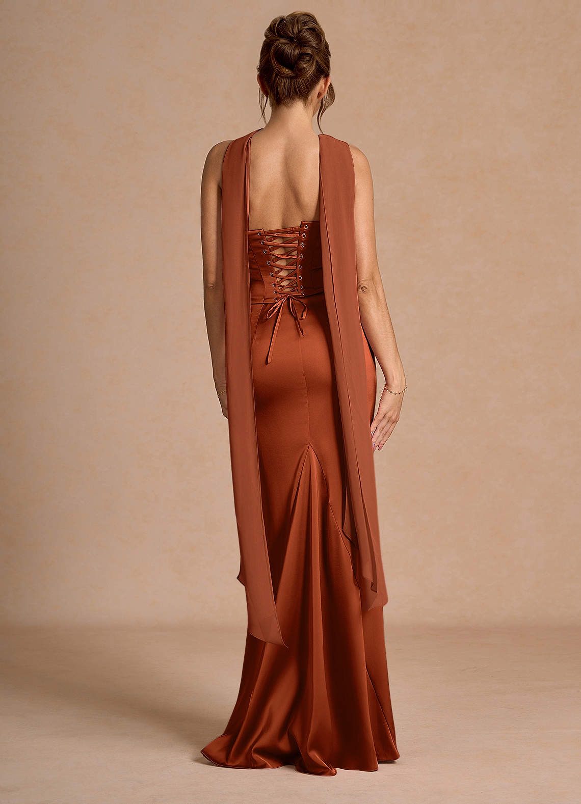 Sorrel Rust Corset Two-Piece Sets  Dress - WSBYTLP