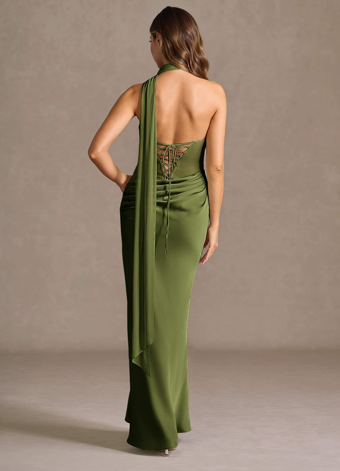 Leonore Olive Maxi Dress  Dress - WSBYTLP