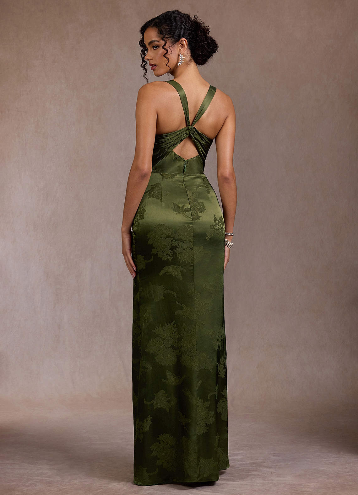 Isabelle Dark Moss Maxi Dress  Dress - WSBYTLP