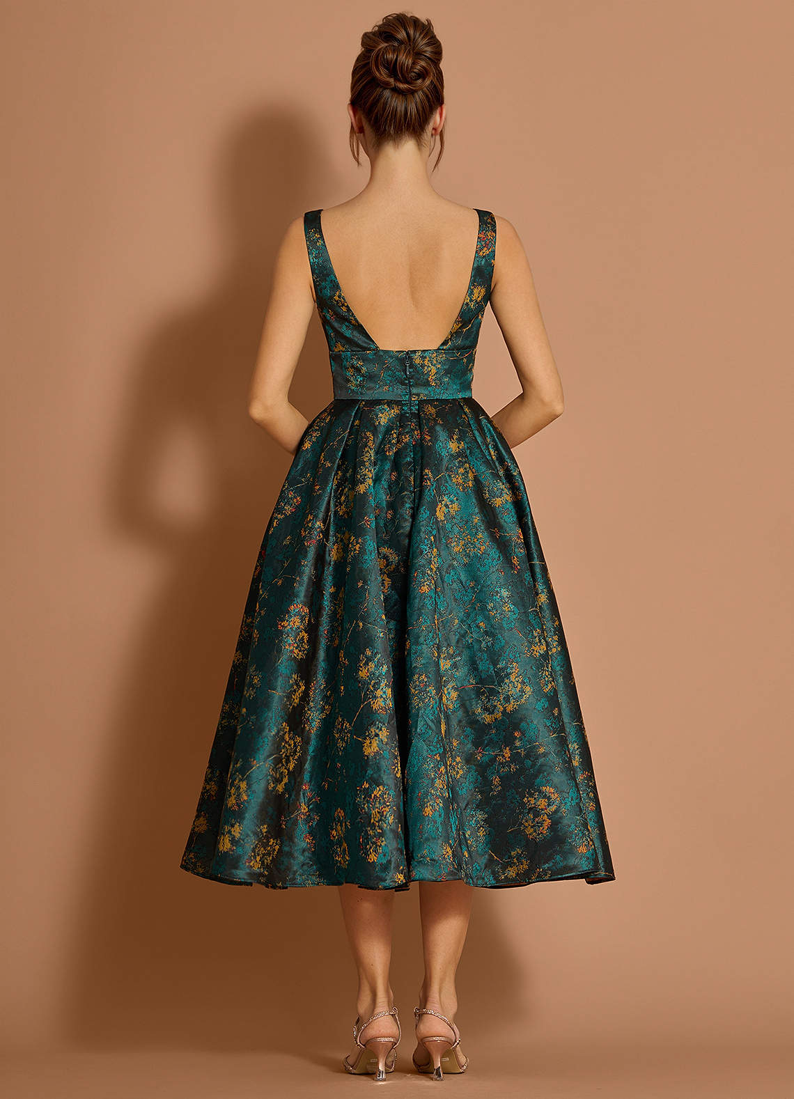 Jenna Deep Green Midi Dress  Dress - WSBYTLP