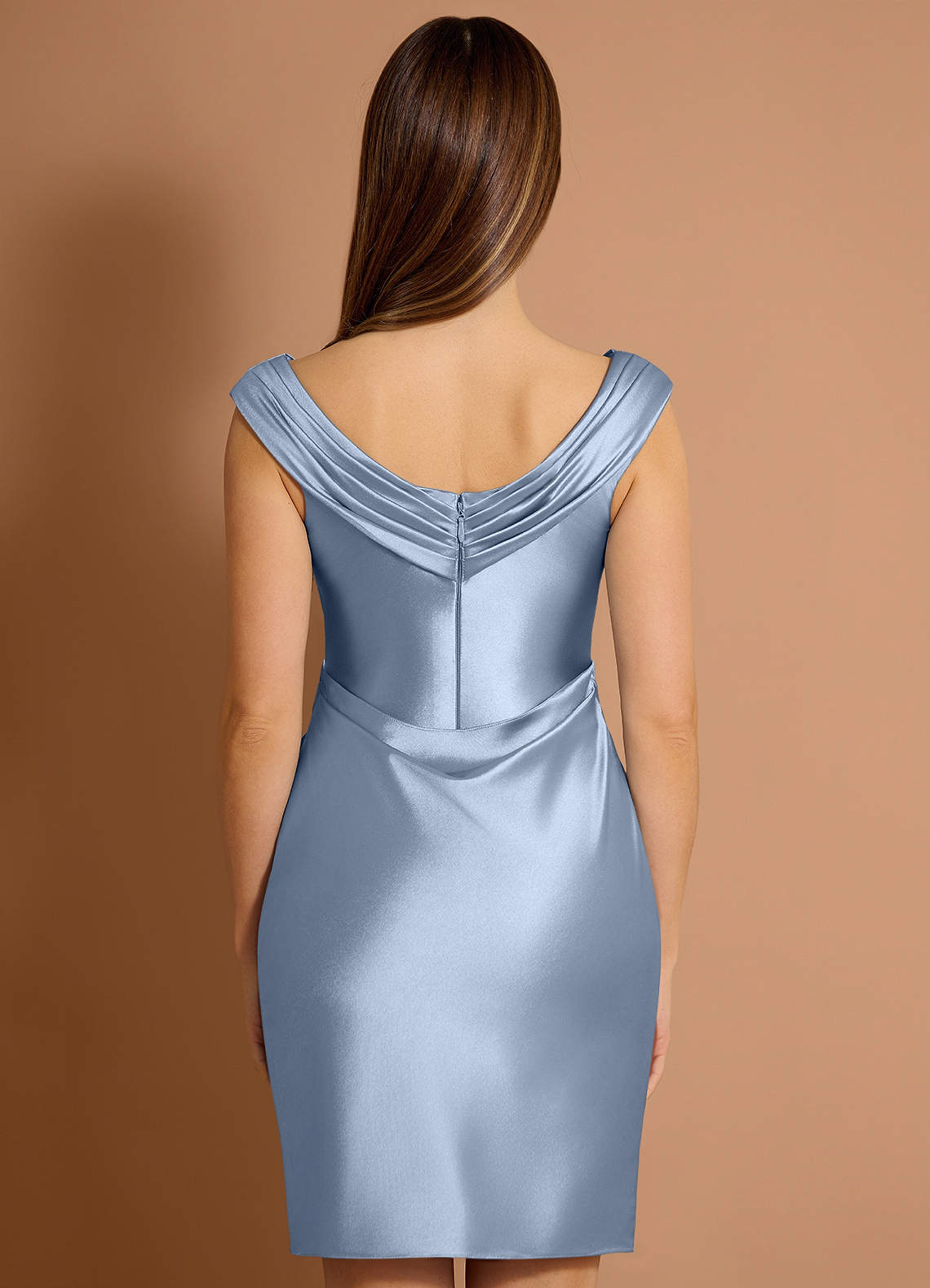 Edith Powder Blue Mini Dress  Dress - WSBYTLP