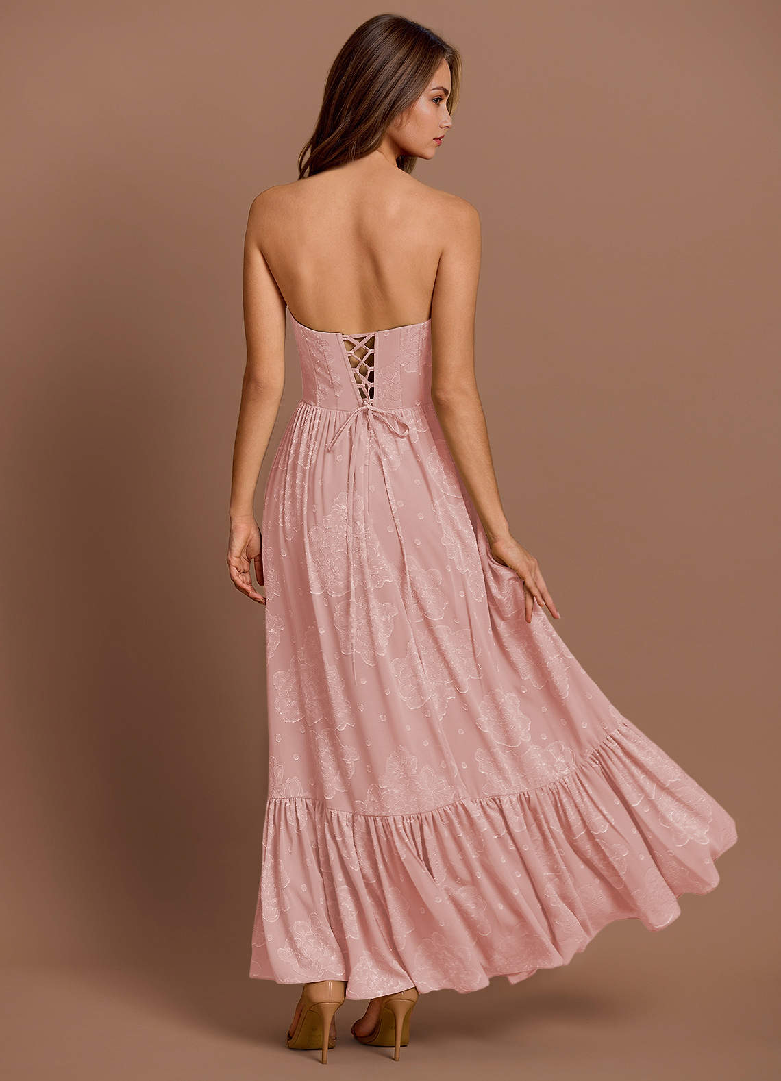 Lydia Powder Pink Maxi Dress  Dress - WSBYTLP
