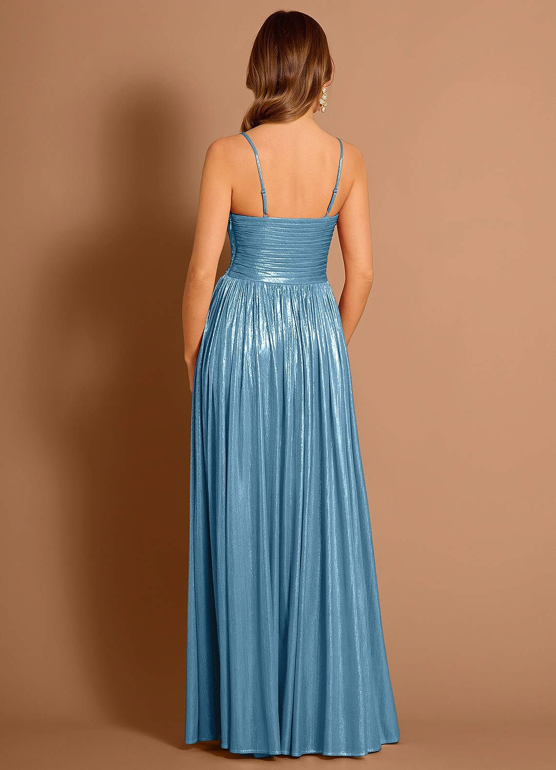 Estrella Aqua Blue Maxi Dress  Dress - WSBYTLP