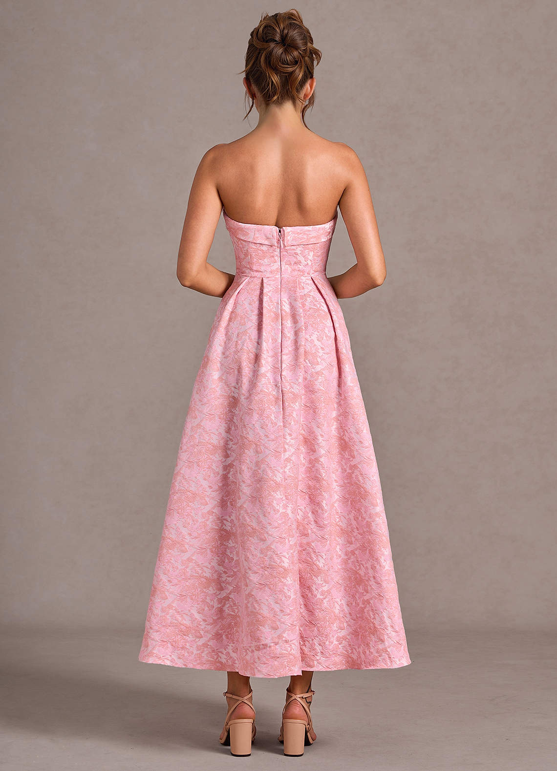 Emberlyn Pink Multi A-Line Maxi Dress  Dress - WSBYTLP