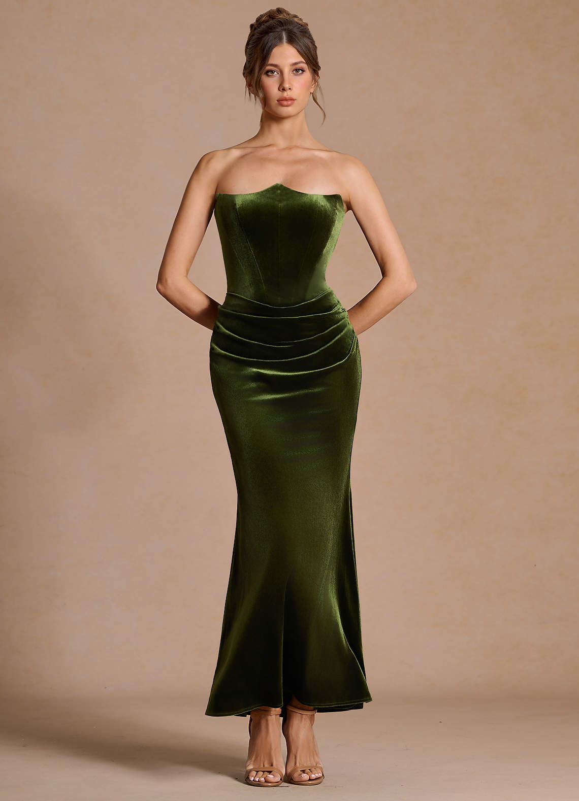 Quindra Olive Maxi Dress  Dress - WSBYTLP