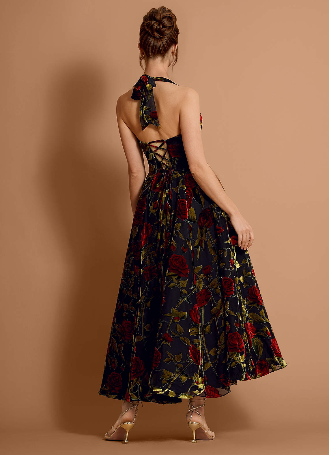 Anouk Black Multi Midi Dress  Dress - WSBYTLP