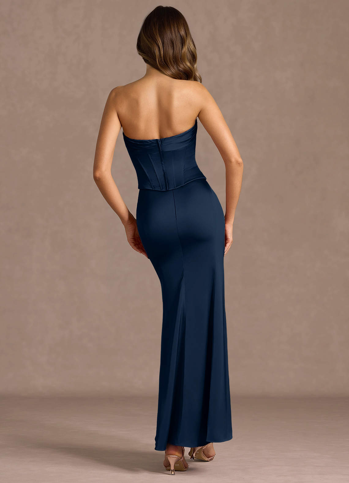 Ayana Navy Corset Two-Piece Sets  Dress - WSBYTLP