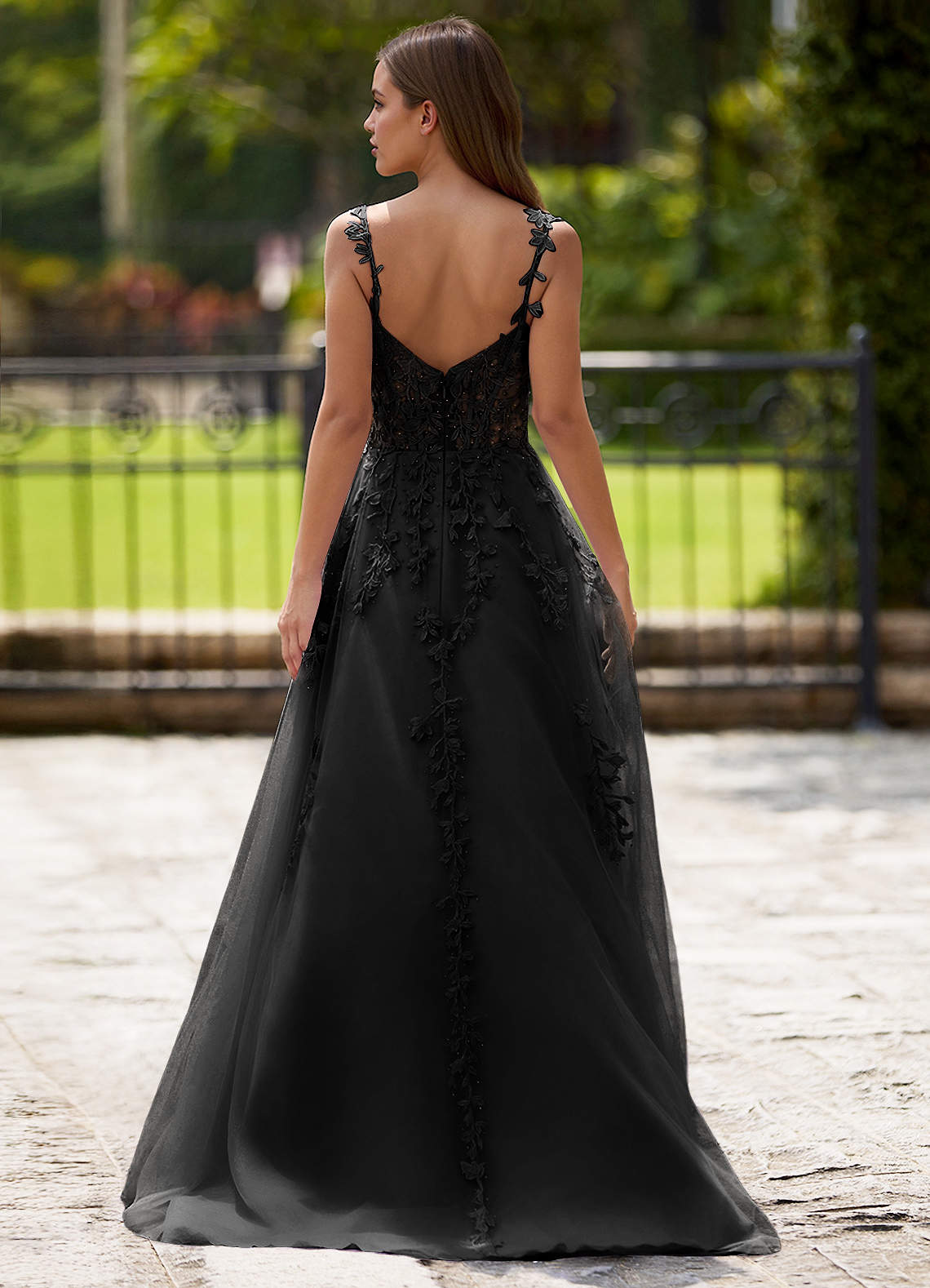Dreamscape Black A-Line Prom Dress  Dress - WSBYTLP
