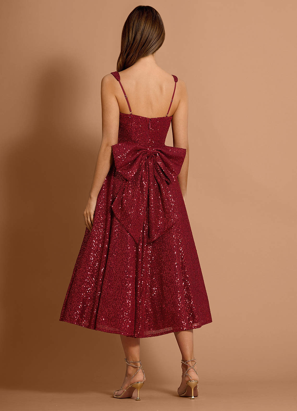 Romina Wine Midi Dress  Dress - WSBYTLP