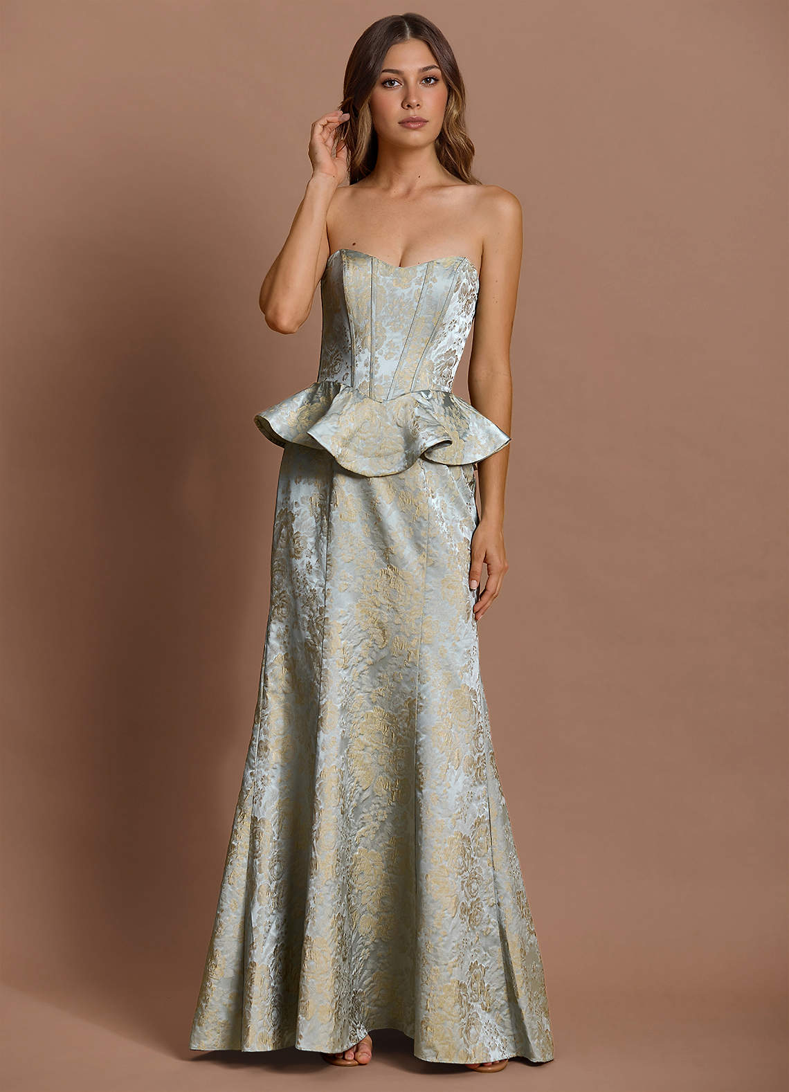 Coralie  Vintage Blue Maxi Dress  Dress - WSBYTLP