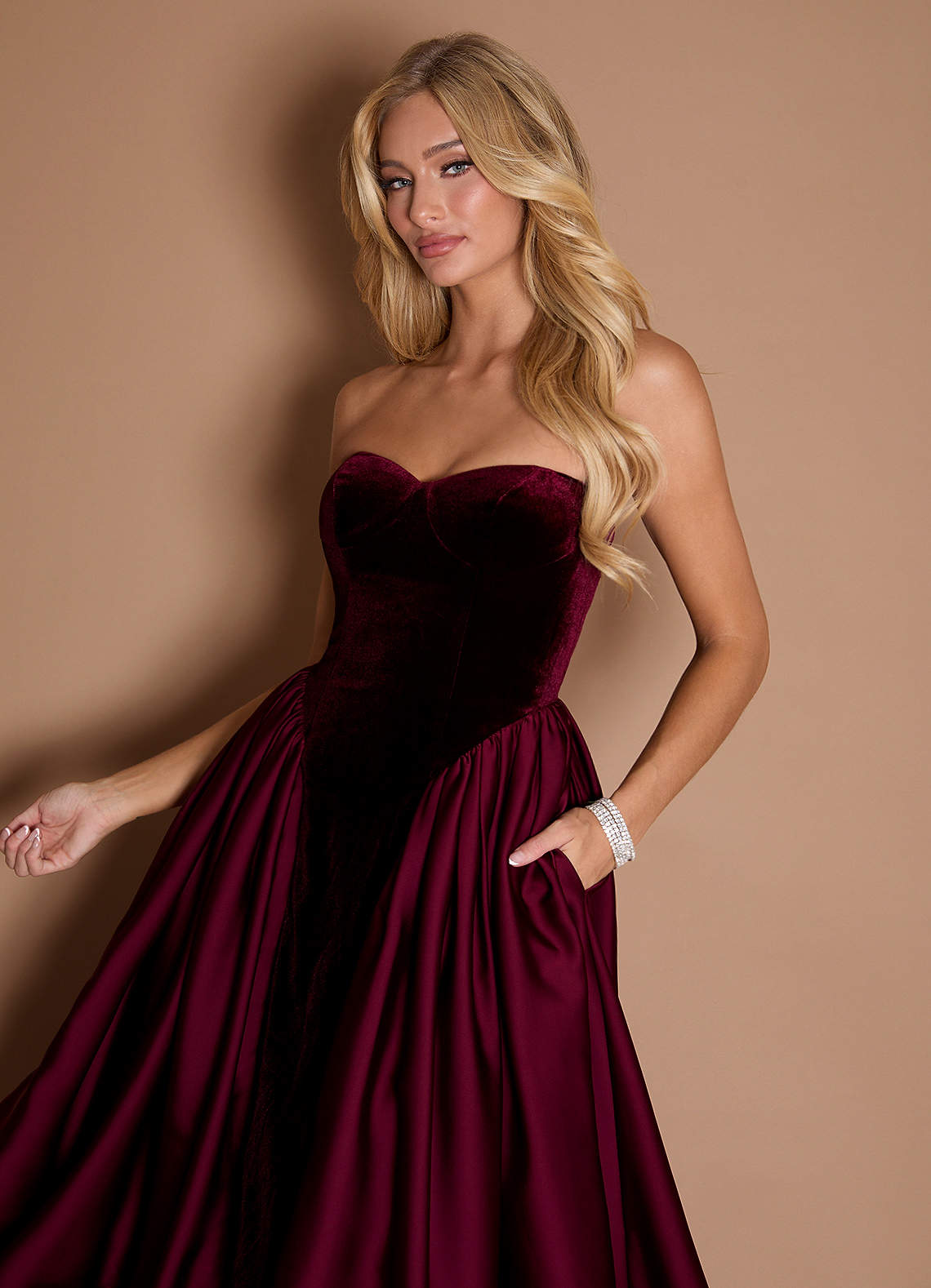 Marie Wine Midi Dress  Dress - WSBYTLP