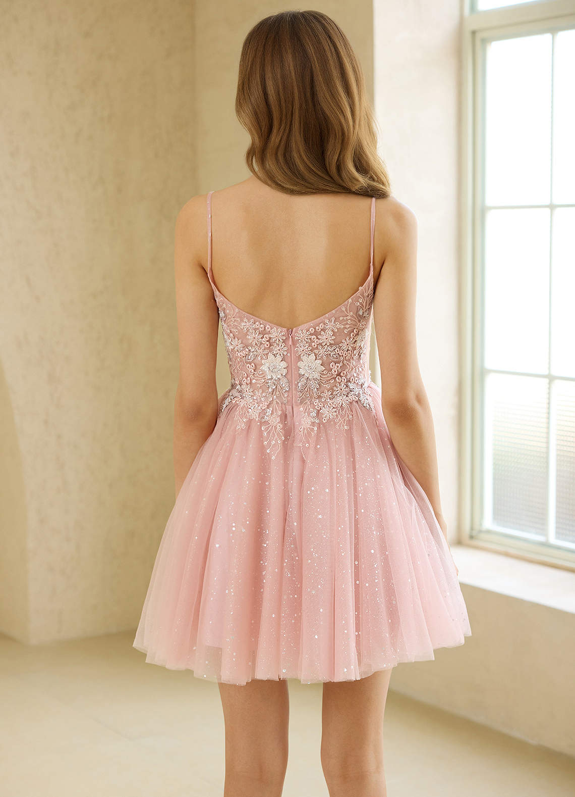 Shimira Pink Mini Dress  Dress - WSBYTLP