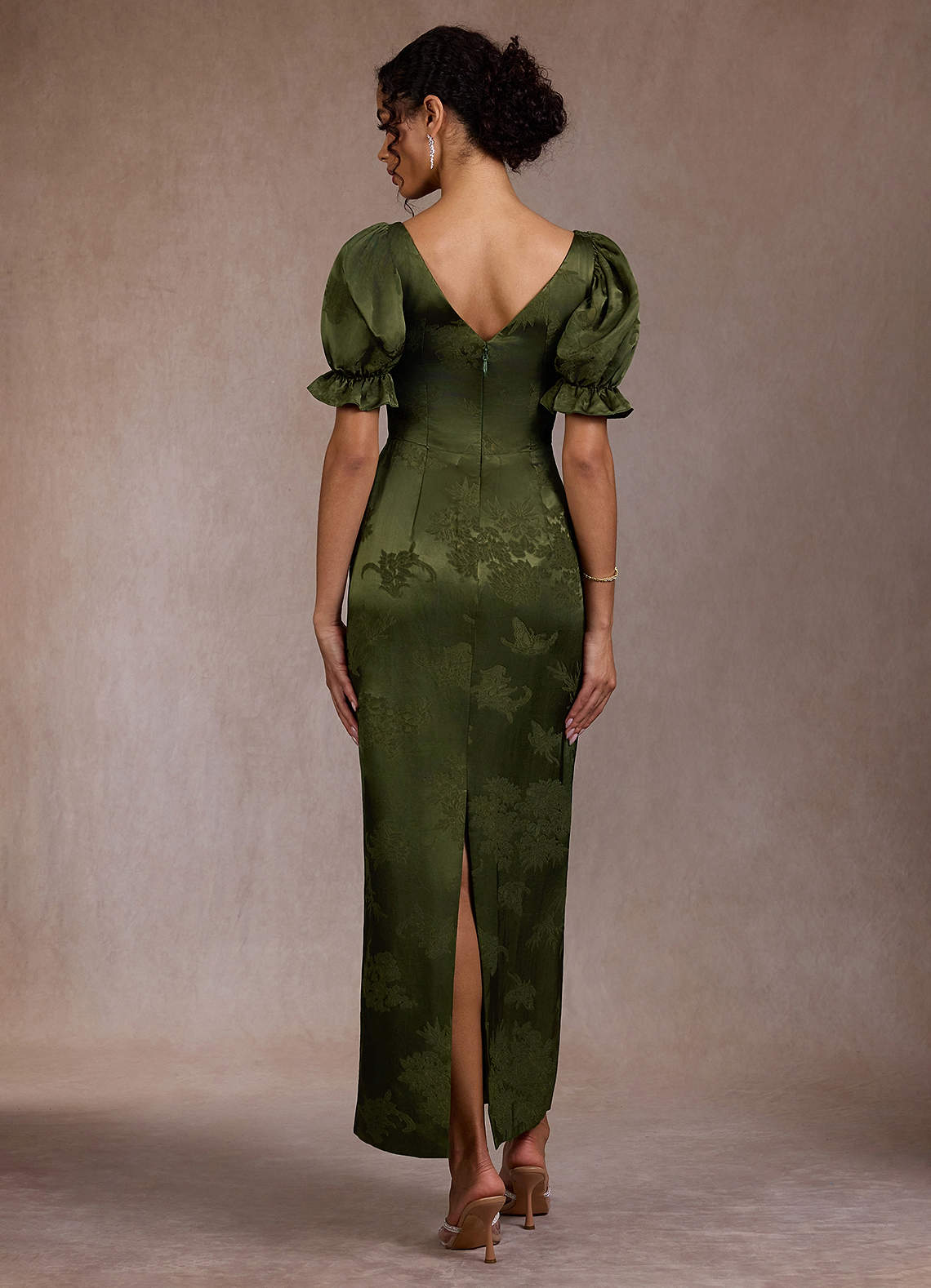 Allira Dark Moss Maxi Dress  Dress - WSBYTLP