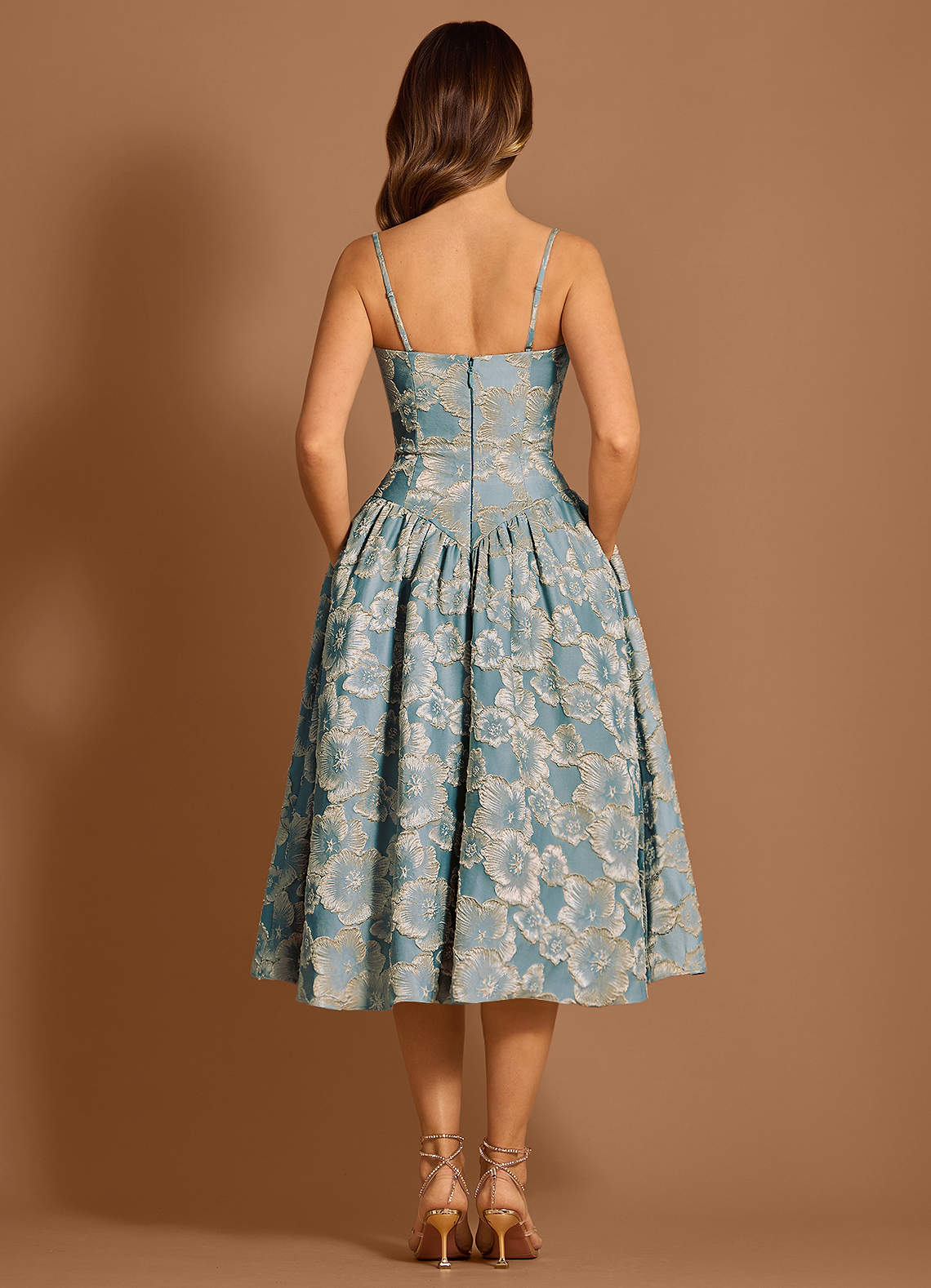 Claire Lake Blue Midi Dress  Dress - WSBYTLP