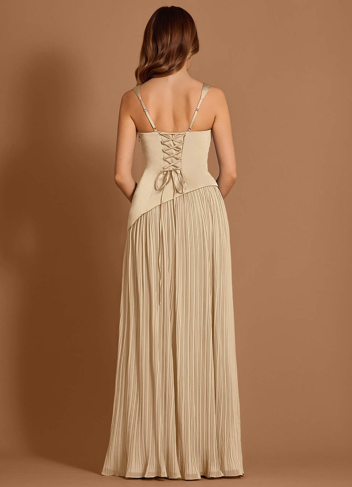 Stephanie Champagne Maxi Dress  Dress - WSBYTLP