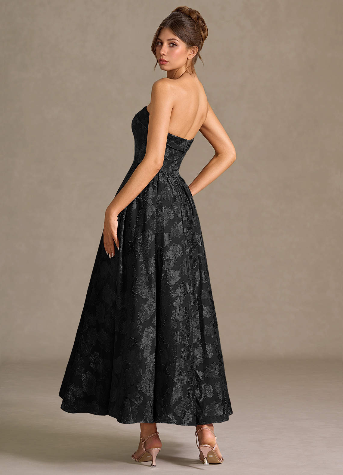 Mila Black Midi Dress  Dress - WSBYTLP