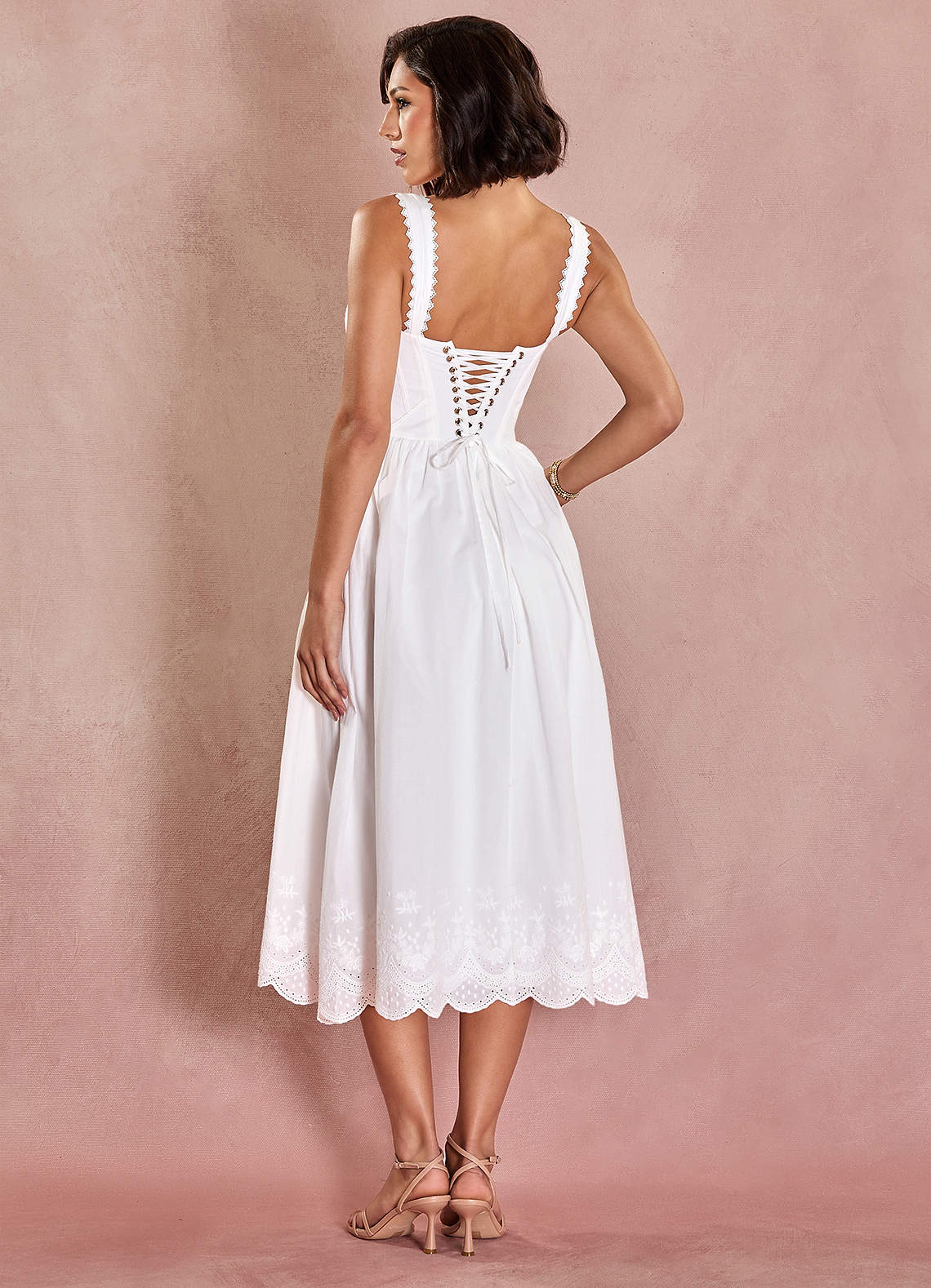 Kirsten White Midi Dress  Dress - WSBYTLP