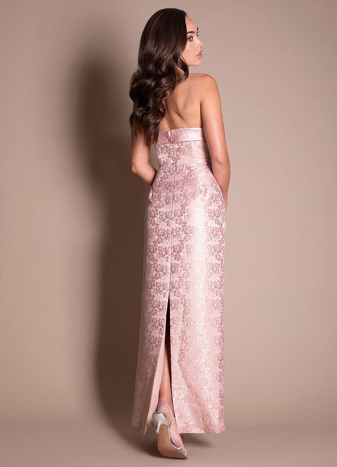 Nataly Vintage Pink Maxi Dress  Dress - WSBYTLP