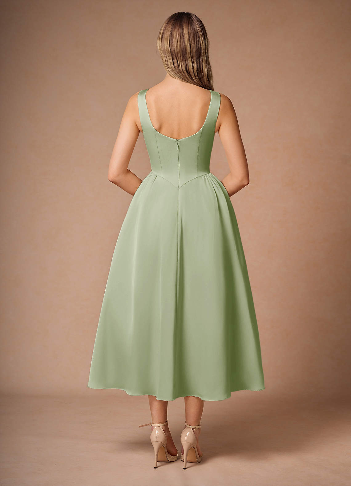 Casey Light Green Midi Dress  Dress - WSBYTLP