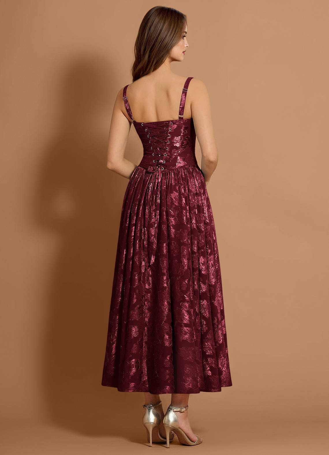 Evelora Wine Maxi Dress  Dress - WSBYTLP