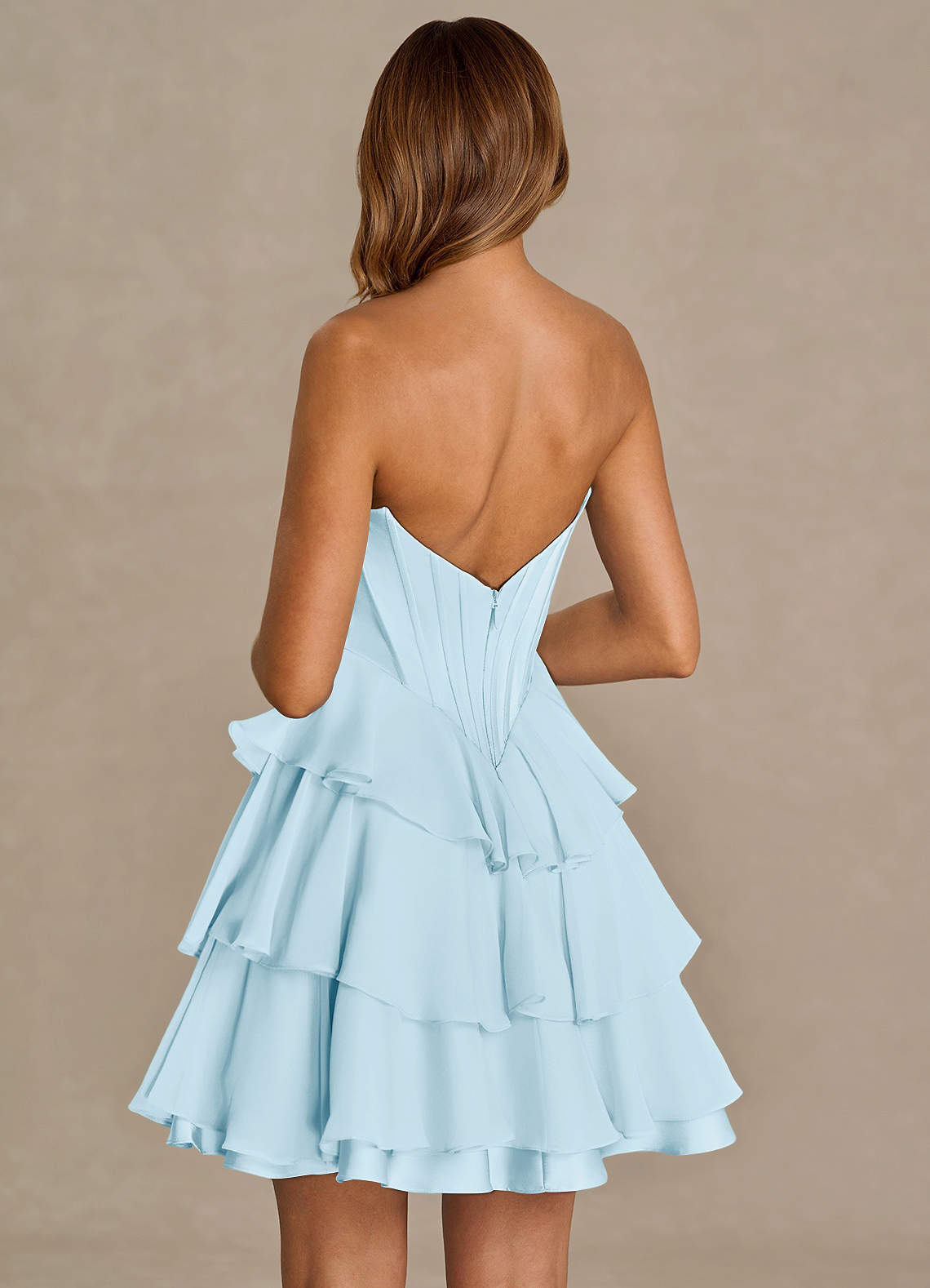 Brinley Sky Blue Mini Dress  Dress - WSBYTLP