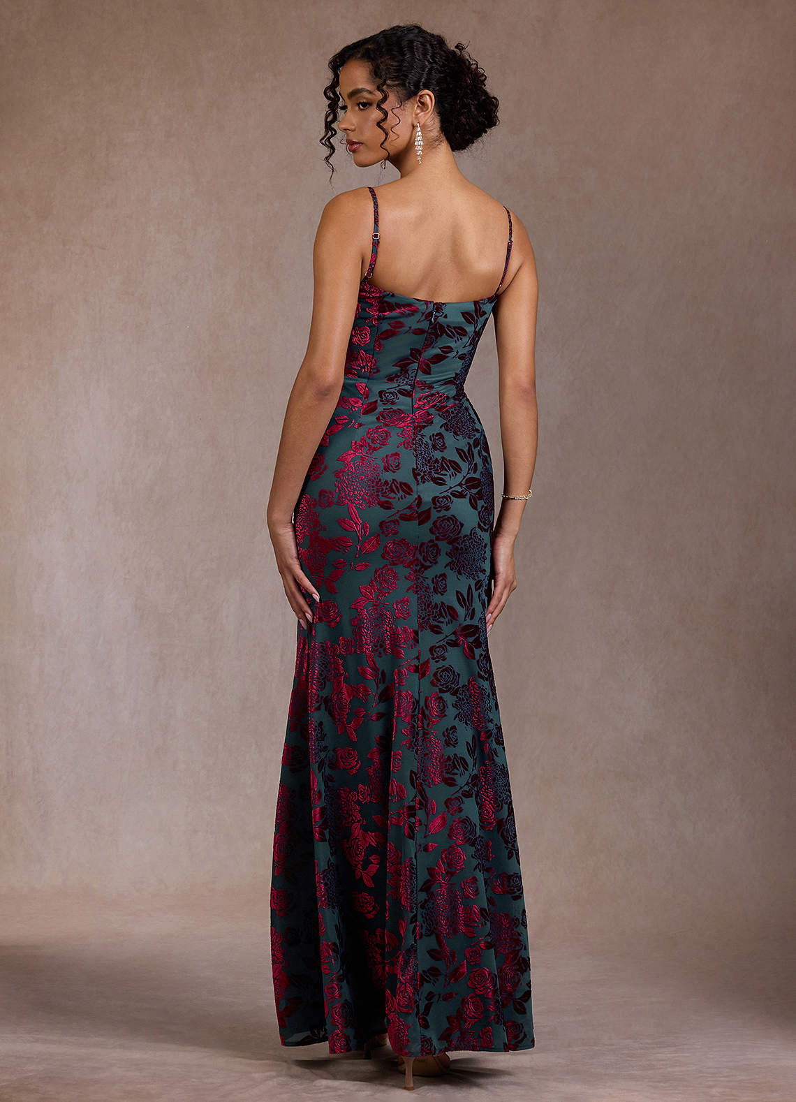 Javana Teal Berry Maxi Dress  Dress - WSBYTLP
