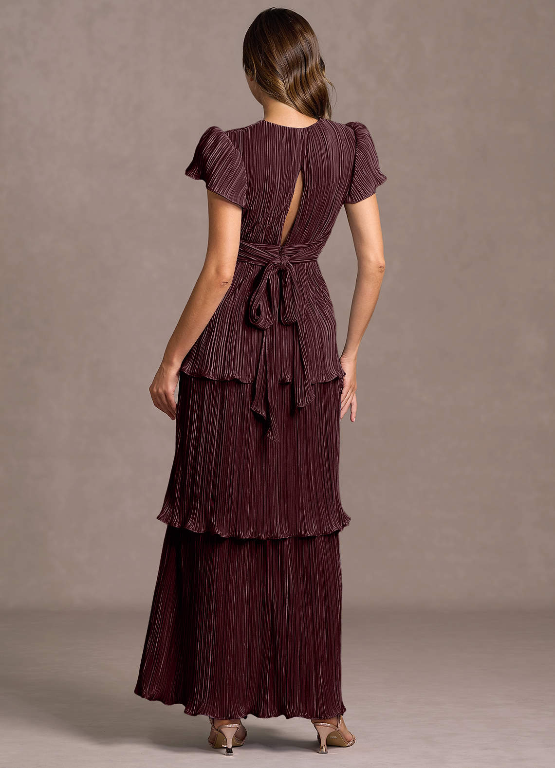 Talira Maroon Red Maxi Dress  Dress - WSBYTLP