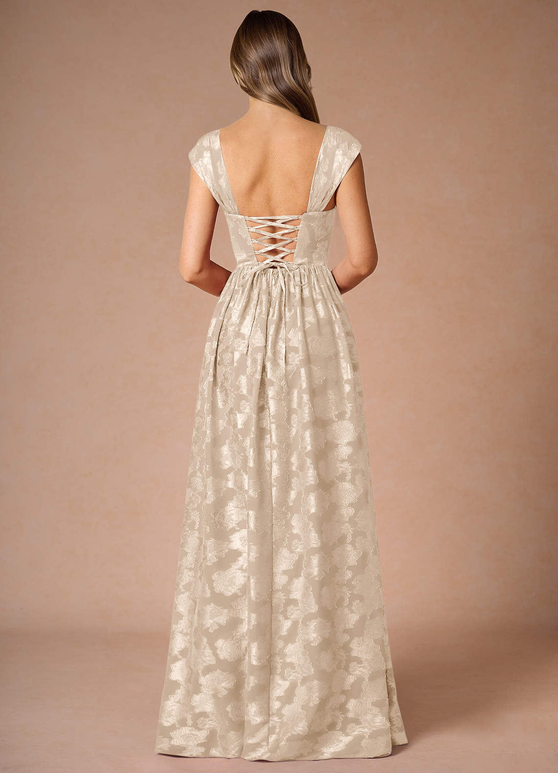 Hazel Cream Pleated Maxi Dress  Dress - WSBYTLP