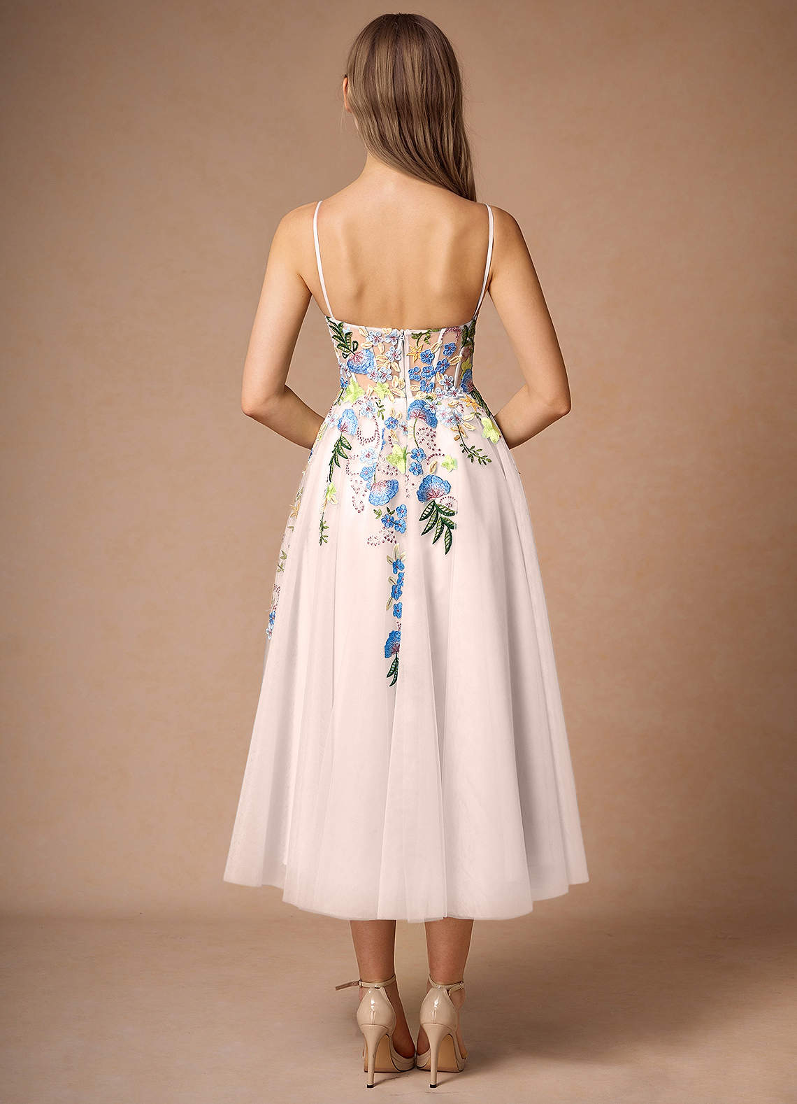 Iverine Blush Pink Multi Midi Dress  Dress - WSBYTLP