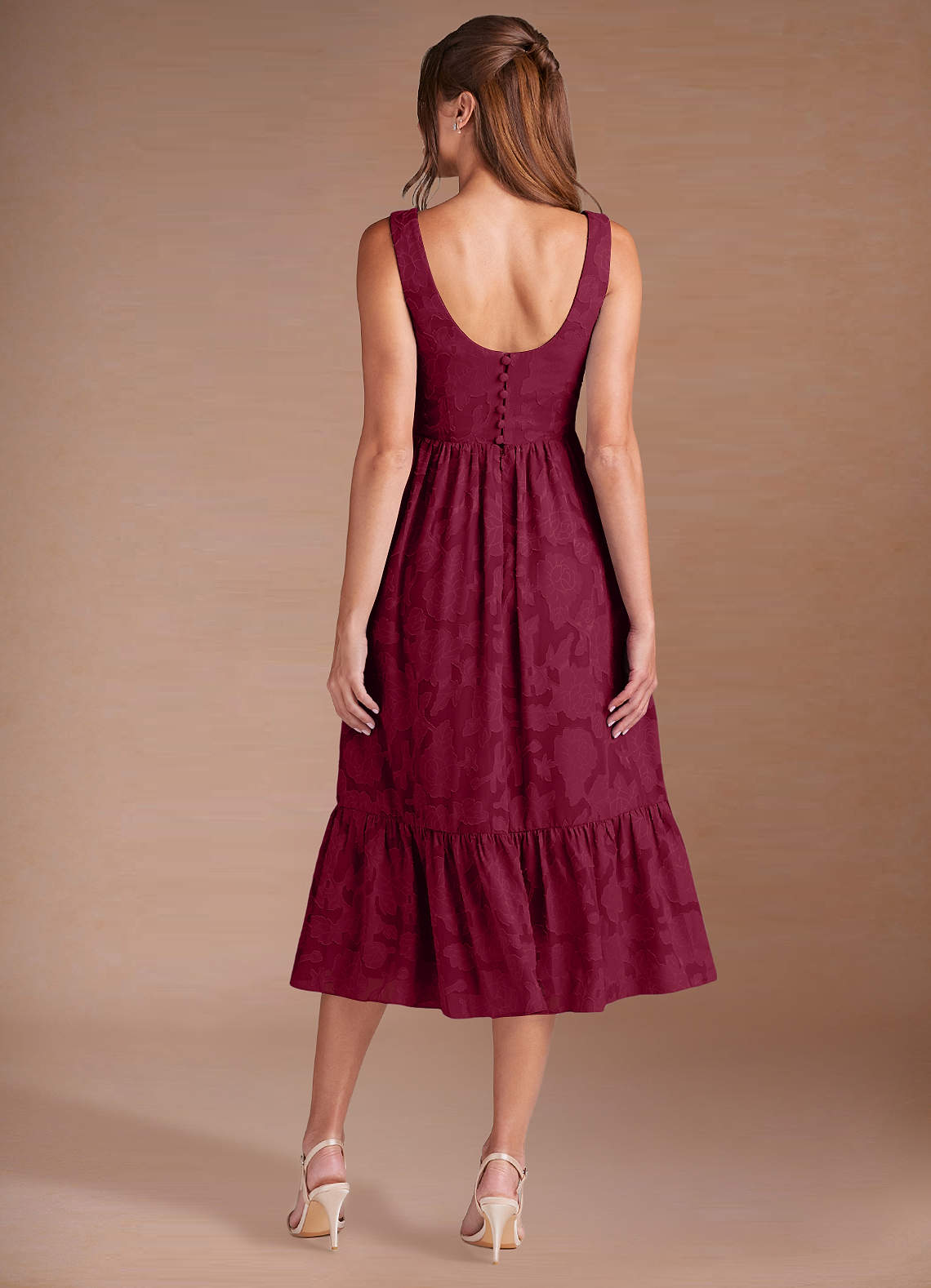 Juliette Merlot Midi Dress  Dress - WSBYTLP