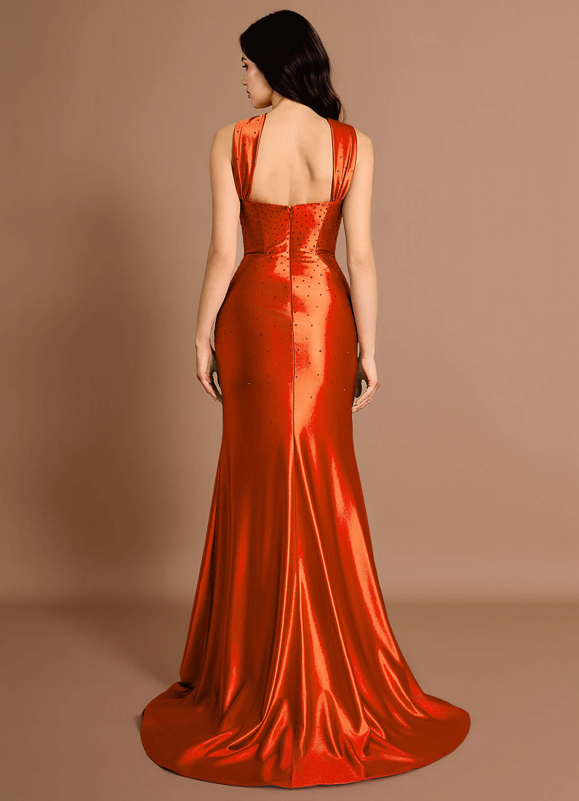 Arianwen  Orange Maxi Dress  Dress - WSBYTLP