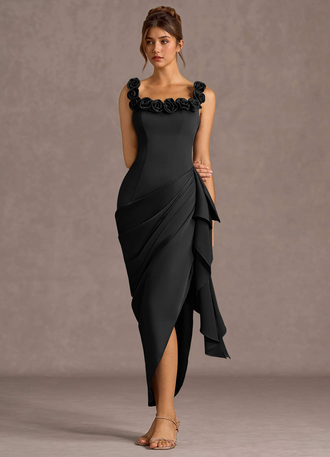 Cerina Black Maxi Dress  Dress - WSBYTLP