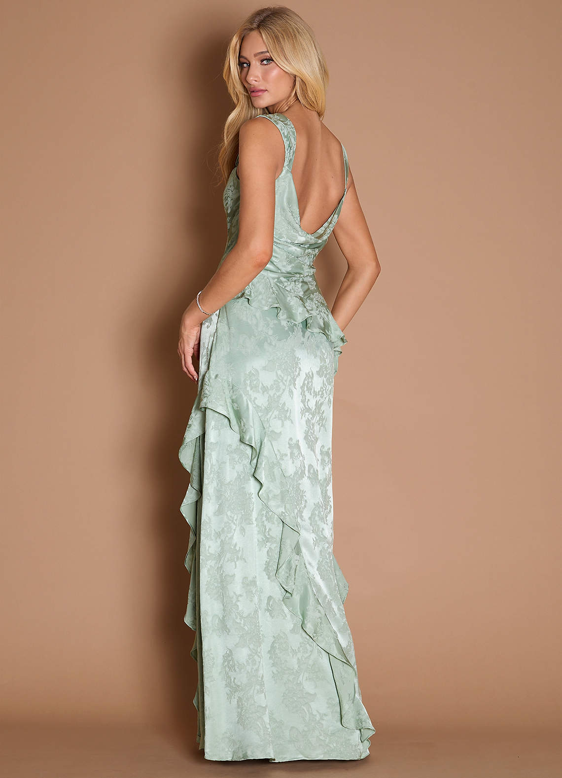 Nicky Soft Green Maxi Dress  Dress - WSBYTLP