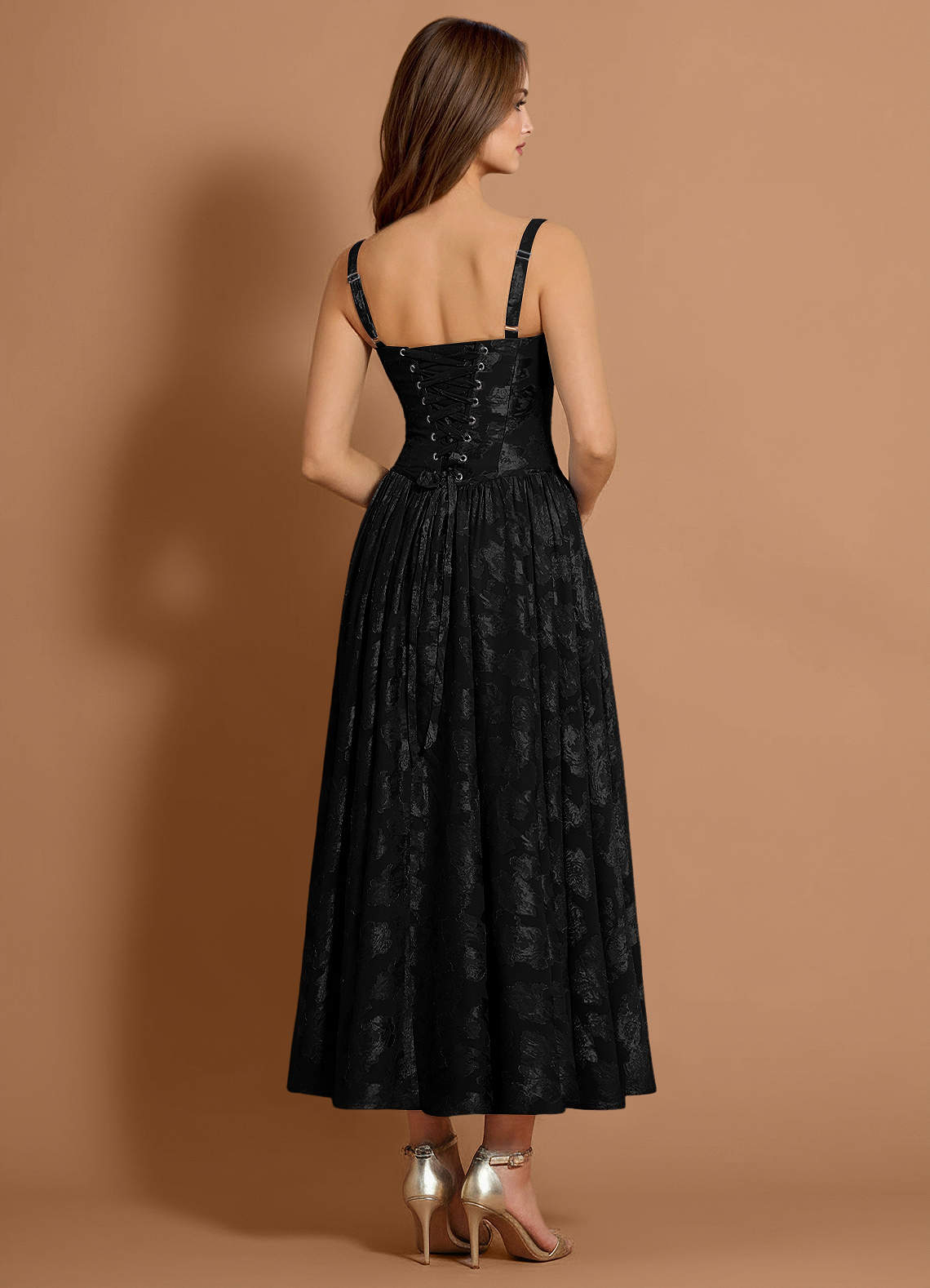 Evelora Black Maxi Dress  Dress - WSBYTLP