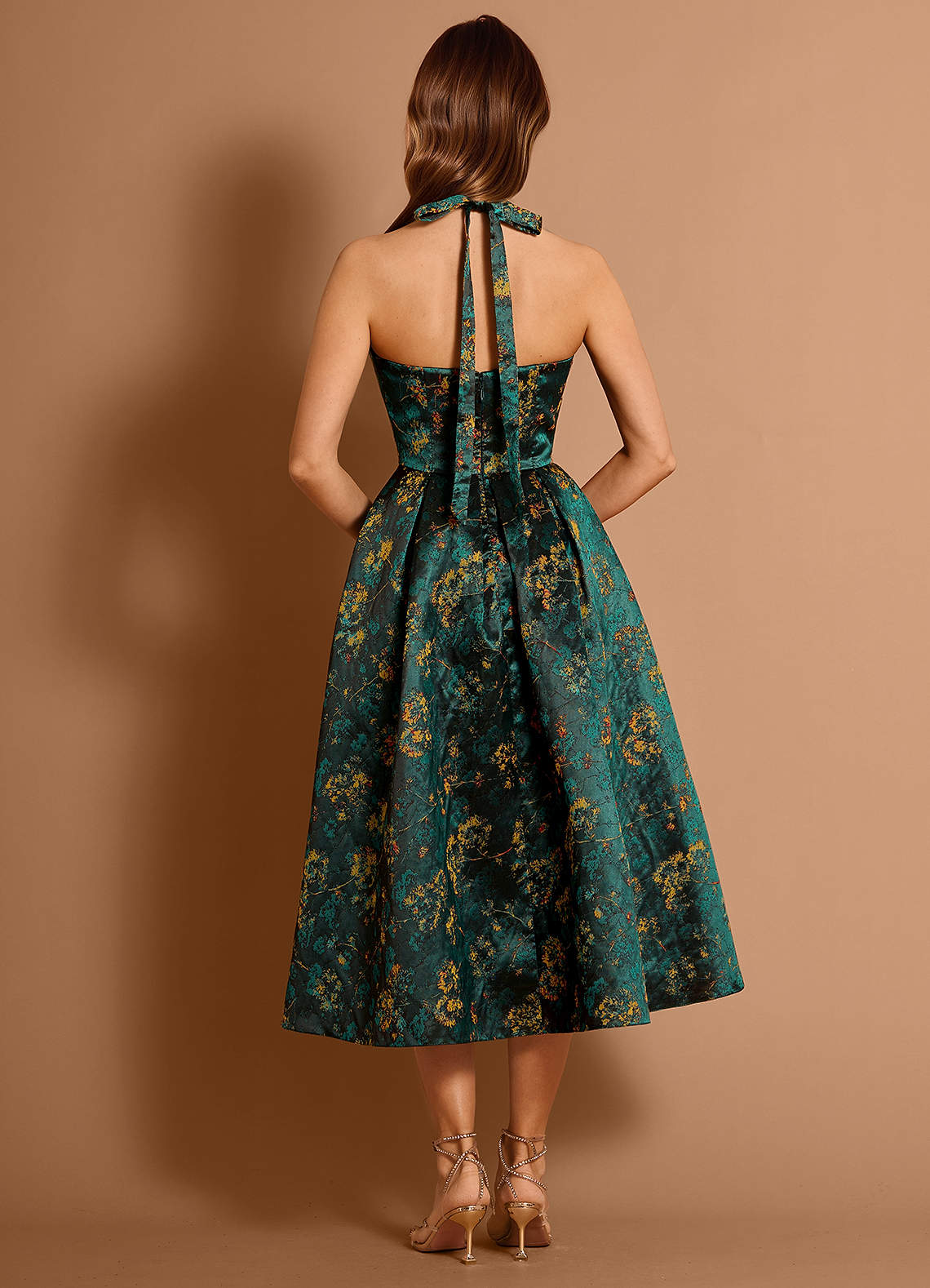 Emiko Deep Green Midi Dress  Dress - WSBYTLP